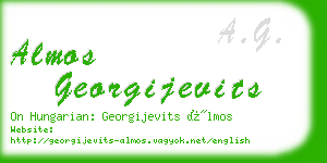 almos georgijevits business card
